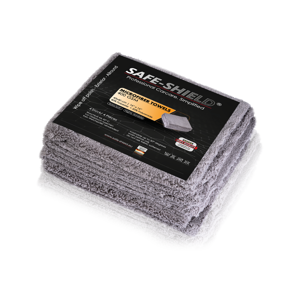Chiffons en microfibre doux sans bordure, 400 GSM, pour l’entretien automobile