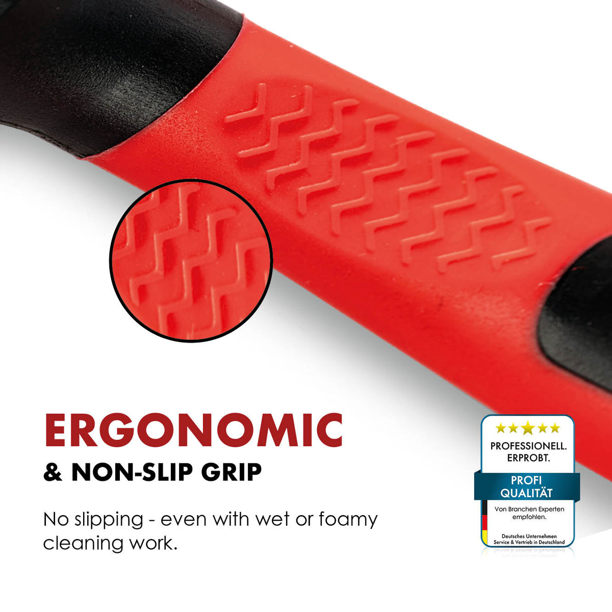 Rubberised non-slip handle of the Soft detailing brush