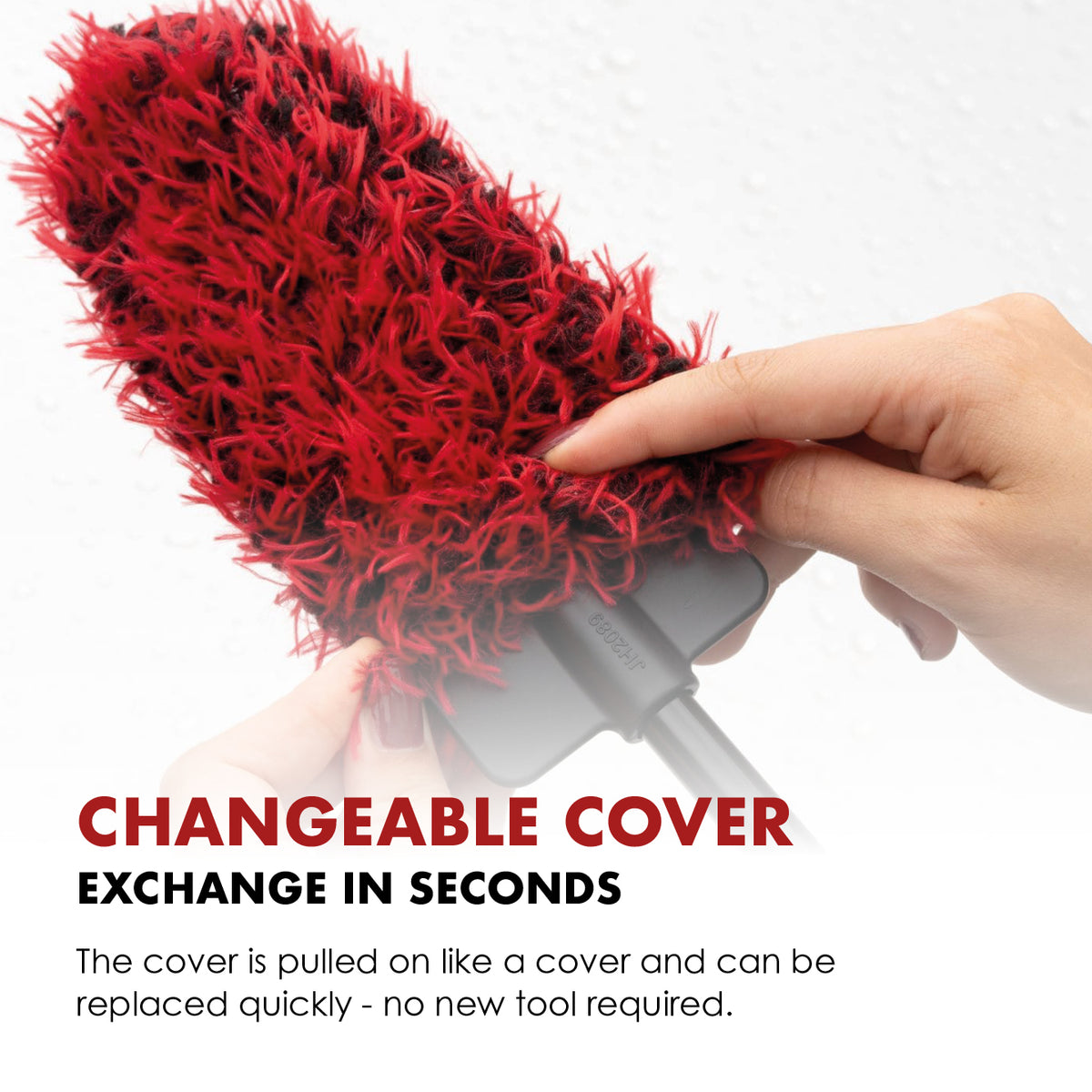 Replacing the removable cover of the flat wheel brush