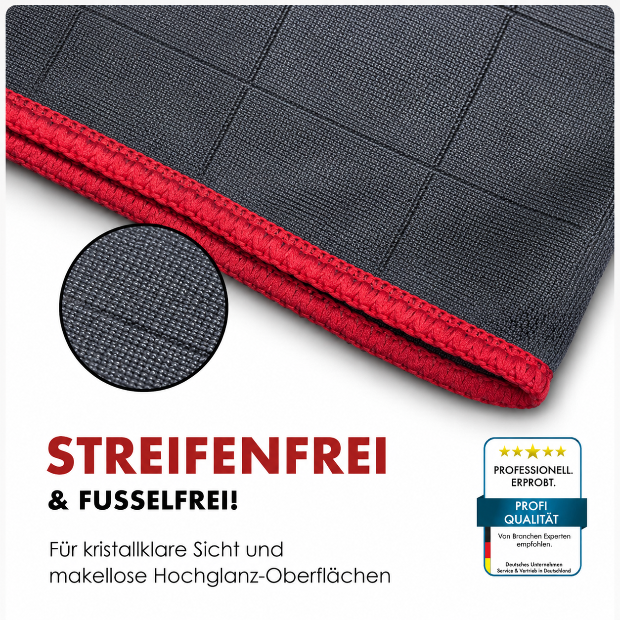 Glas Carbon Mikrofasertuch