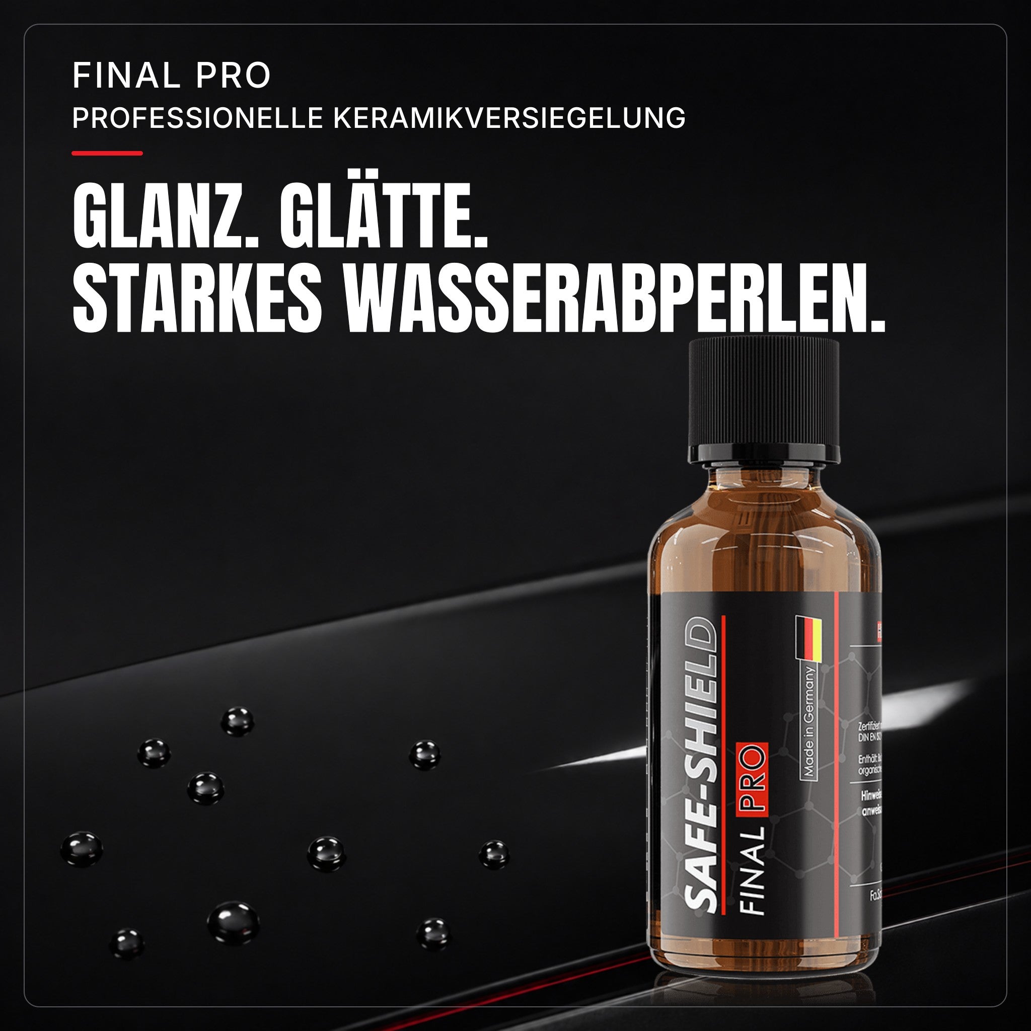 Final PRO Keramikversiegelung für Glanz, glatte Oberflächen und starkes Wasserabperlen