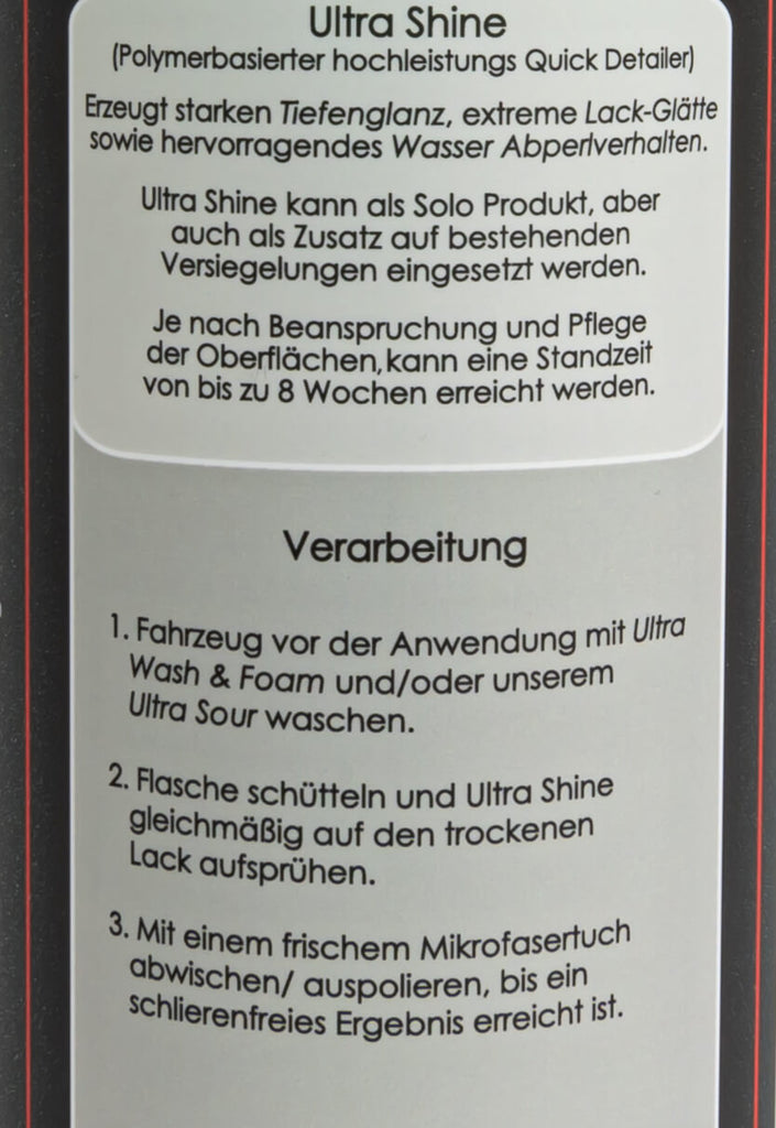 Anleitung Quick Detailer